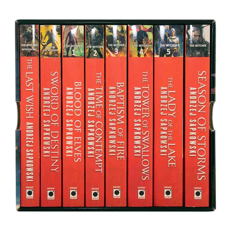 مجموعه کامل کتاب های ویچر The Witcher Series قرمز بدون قاب